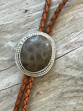 Load image into Gallery viewer, Petoskey Stone Burst Bolo Tie