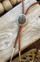 Load image into Gallery viewer, Petoskey Stone Burst Bolo Tie