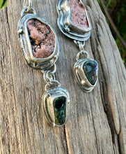 Load image into Gallery viewer, Isle Royale Greenstone & Michigan Copper Earrings