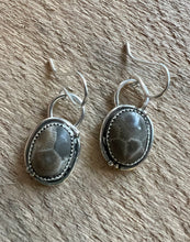 Load image into Gallery viewer, Petoskey Stone Sandbar & Ball Earrings