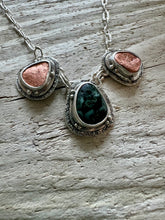 Load image into Gallery viewer, Isle Royale Greenstone & Michigan Copper Necklace