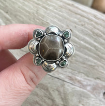 Load image into Gallery viewer, Isle Royale Greenstone & Petoskey Statement Ring-Size 9