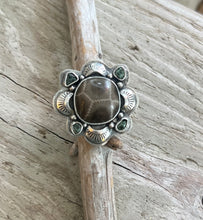 Load image into Gallery viewer, Isle Royale Greenstone & Petoskey Statement Ring-Size 9