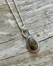 Load image into Gallery viewer, Petoskey Stone Drop Burst Necklace