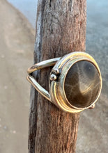 Load image into Gallery viewer, Gold Petoskey Stone Ring-Size 9.5
