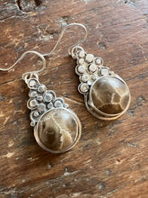 Load image into Gallery viewer, Petoskey Stone Cluster Earrings
