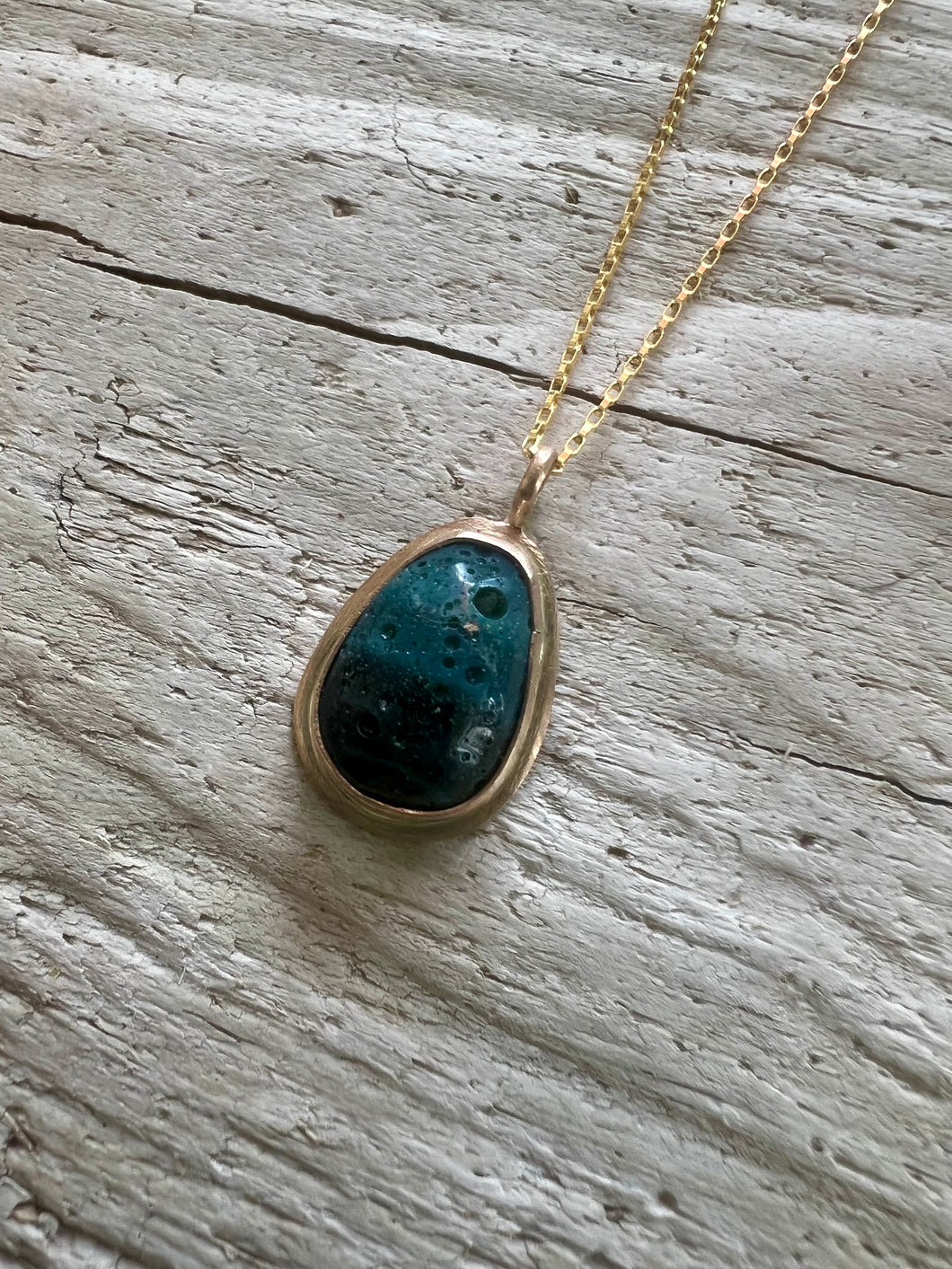 Ombre Leland Blue Gold Necklace