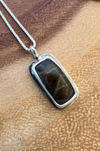 Load image into Gallery viewer, Simple Rectangle Petoskey Stone Necklace

