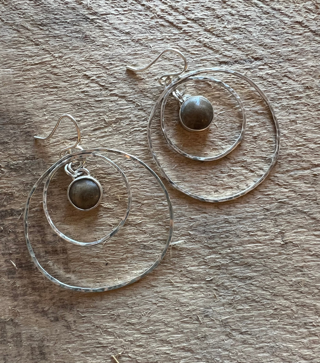 Petoskey Stone Ripple Hoops