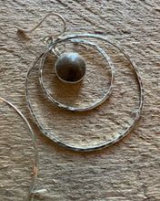 Load image into Gallery viewer, Petoskey Stone Ripple Hoops
