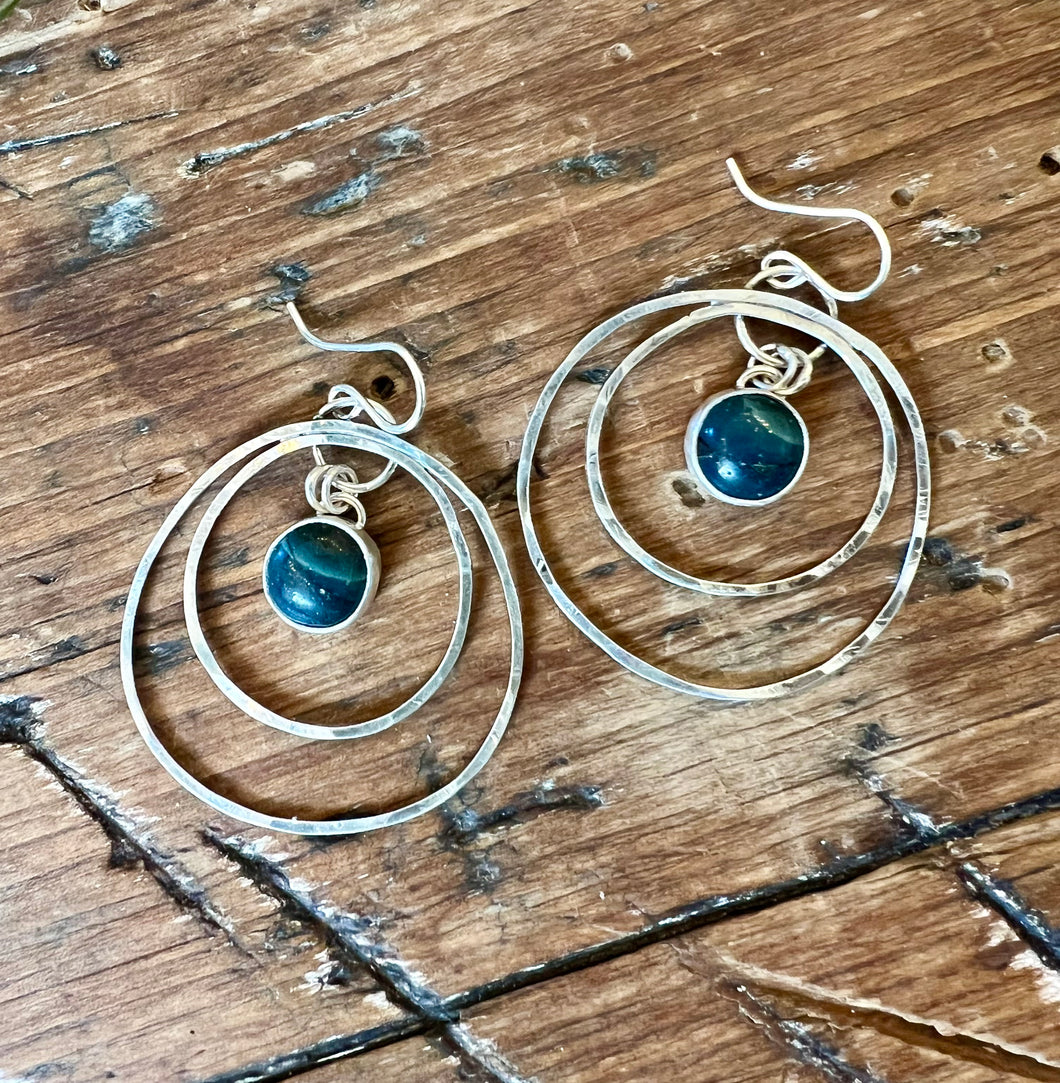 Leland Blue Ripple Hoops