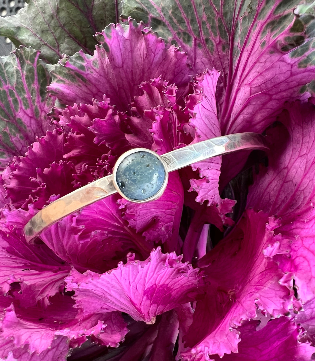Hammered Leland Blue Stacker Cuff
