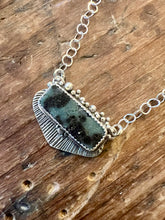 Load image into Gallery viewer, RBG Leland Blue Stone Burst Necklace
