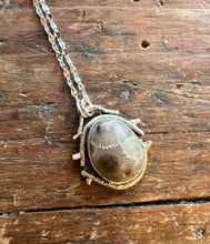 Load image into Gallery viewer, Small Petoskey Stone Twig Necklace
