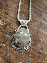 Load image into Gallery viewer, Petoskey Stone Driftwood Statement Necklace
