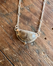 Load image into Gallery viewer, Touch of Gold Petoskey Stone Necklace
