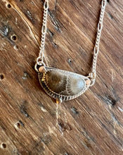 Load image into Gallery viewer, Touch of Gold Petoskey Stone Necklace
