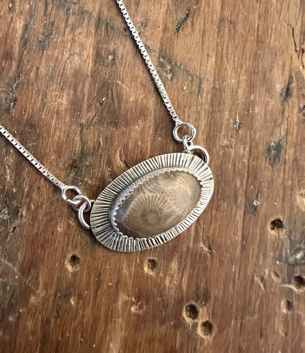 Petoskey Stone Burst Necklace