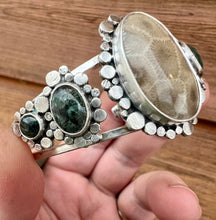 Load image into Gallery viewer, Isle Royale Greenstone &amp; Petoskey Stone Statement Cuff
