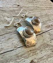 Load image into Gallery viewer, Petoskey Stone Curved Hammered Squares
