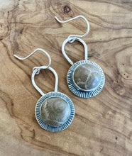 Load image into Gallery viewer, Petoskey Stone Burst Earrings
