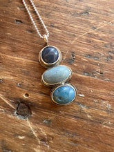Load image into Gallery viewer, Triple Stone Cairn Necklace
