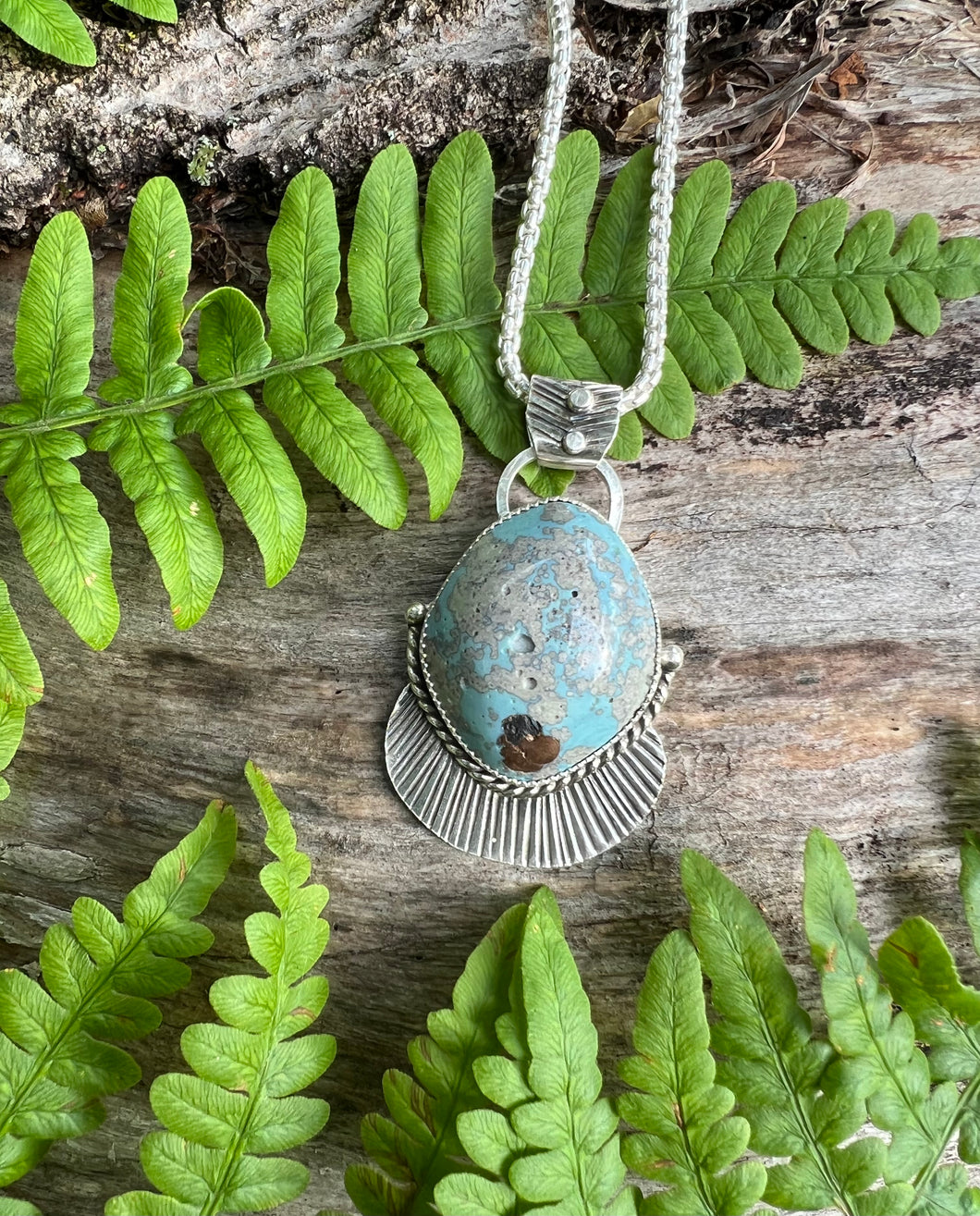 Statement Single Lure Leland Blue Fly Fishing Necklace