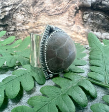 Load image into Gallery viewer, Timber Petoskey Stone Statement Ring
