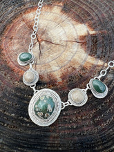 Load image into Gallery viewer, Frankfort Green/ Petoskey Statement Necklace
