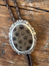 Load image into Gallery viewer, Petoskey Stone Pebble Bolo Tie
