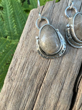 Load image into Gallery viewer, Petoskey Stone Fan Earrings
