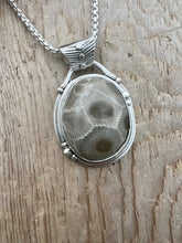 Load image into Gallery viewer, Petoskey Stone Driftwood Statement Necklace
