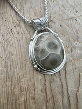 Load image into Gallery viewer, Petoskey Stone Driftwood Statement Necklace
