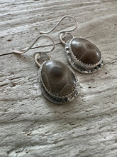 Load image into Gallery viewer, Petoskey Stone Sand Bar Earrings
