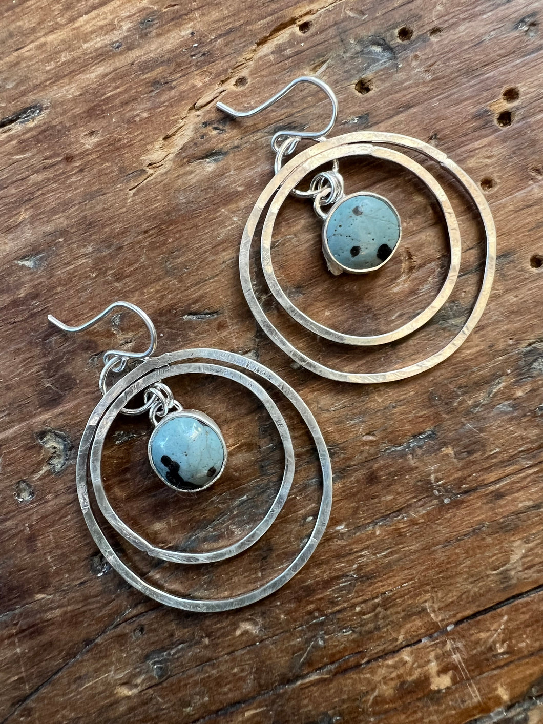 Leland Blue Ripple Hoops