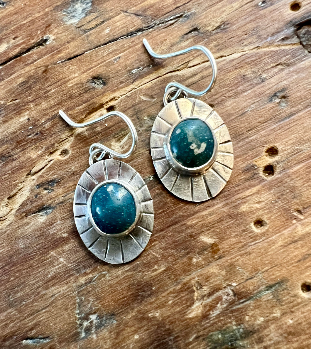 Stamped Leland Blue Earring