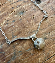 Load image into Gallery viewer, Wishbone Petoskey Stone Statement Necklace
