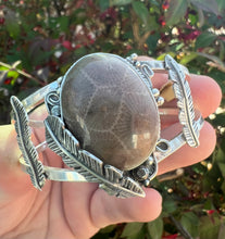 Load image into Gallery viewer, Feather Petoskey Stone Cuff
