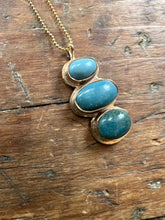 Load image into Gallery viewer, Yellow Gold Triple Stone Cairn Necklace
