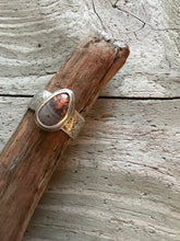 Load image into Gallery viewer, Copper Banded Lake Superior Agate Ring-Sz 5
