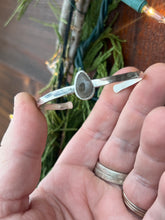 Load image into Gallery viewer, Petoskey Stone Hammered Stacker Cuff
