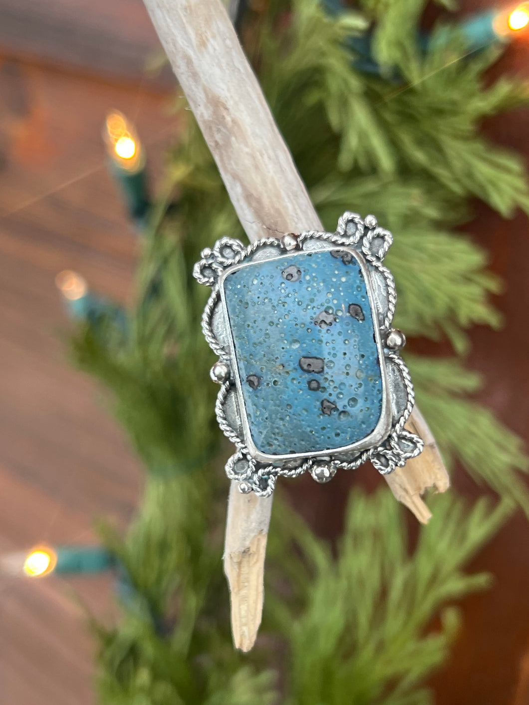 Leland Blue Art Deco Ring- Size 9