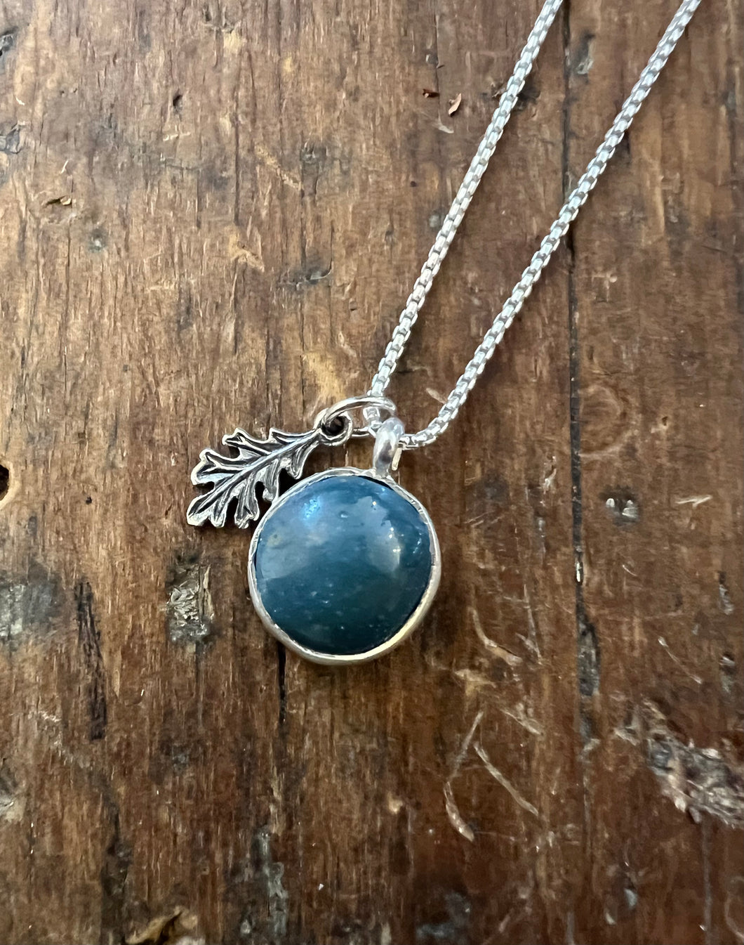 Leland Blue Leaf Charm Necklace