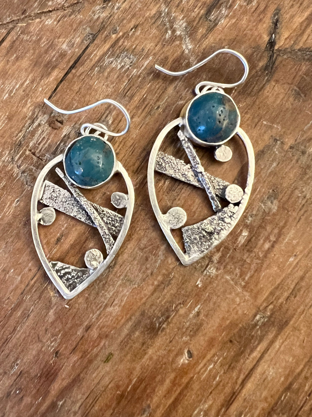 Leland Blue Sand Arc Dangles