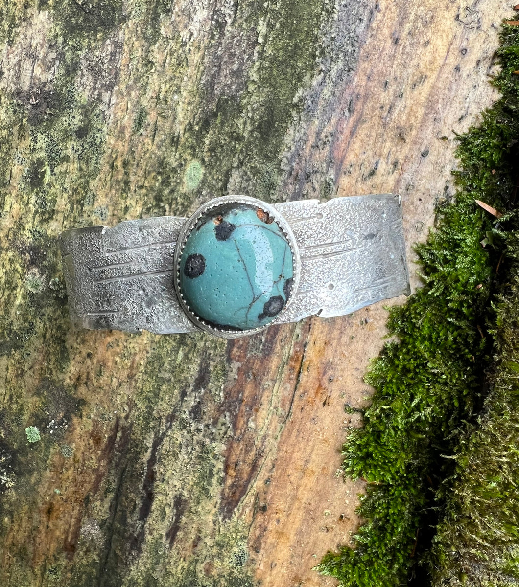 Rustic Leland Blue Birch Bark Cuff