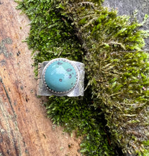Load image into Gallery viewer, Speckled Leland Blue Birch Bark Ring
