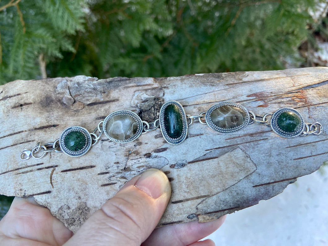Michigan Stone Link Bracelet #2