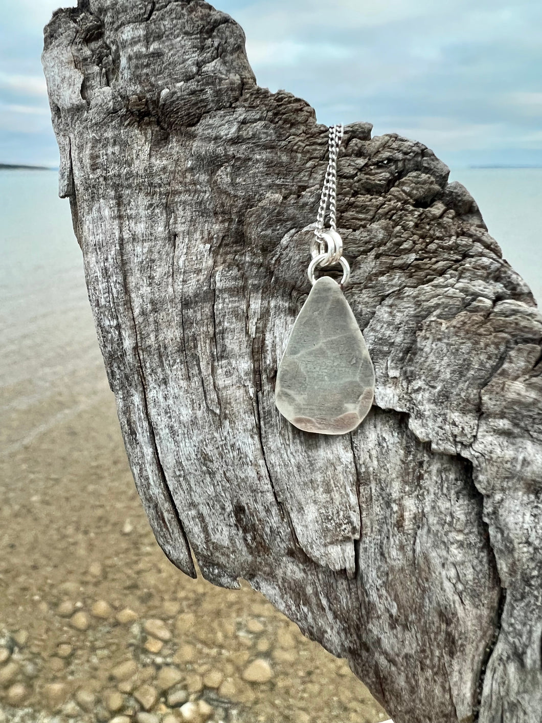 Hammered Teardrop Necklace