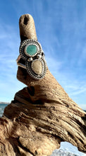 Load image into Gallery viewer, Leland Blue &amp; Petoskey Stone Statement Ring

