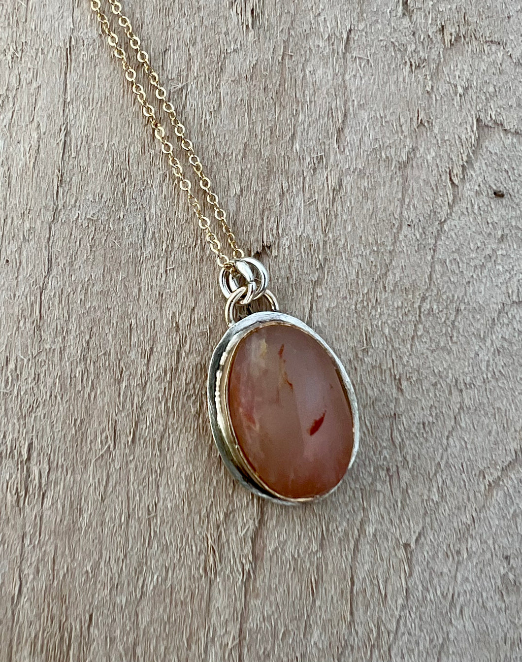 Touch of Gold Lake Superior Agate Necklace